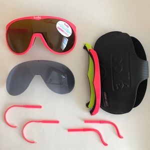 Vtg 80s Bollé Chrono Shield Sport Sunglasses